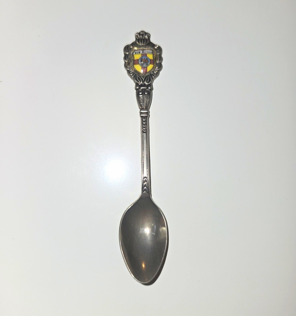 Vintage New Mexico Souvenir Spoon KLEPP ARTS Enamel State Emblem Collectible 5.5